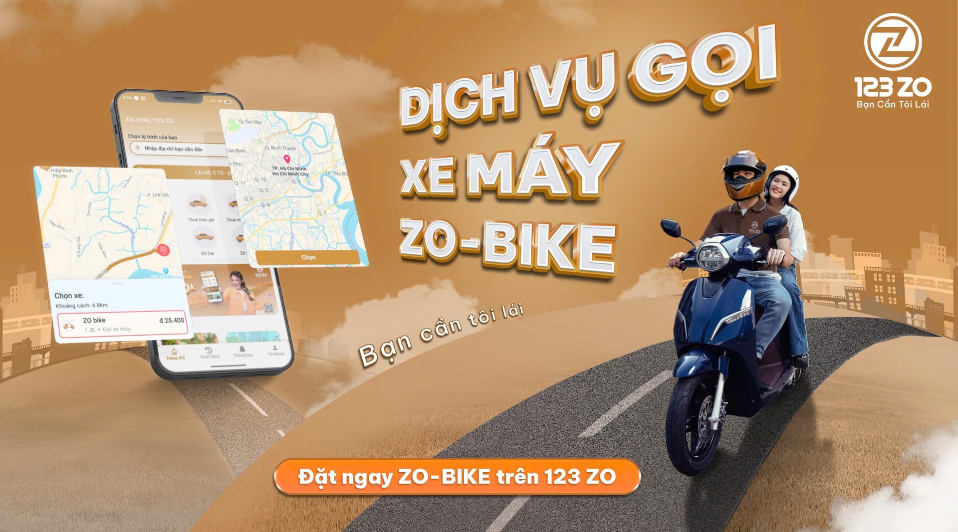 Dịch vụ gọi xe máy ZO Bike