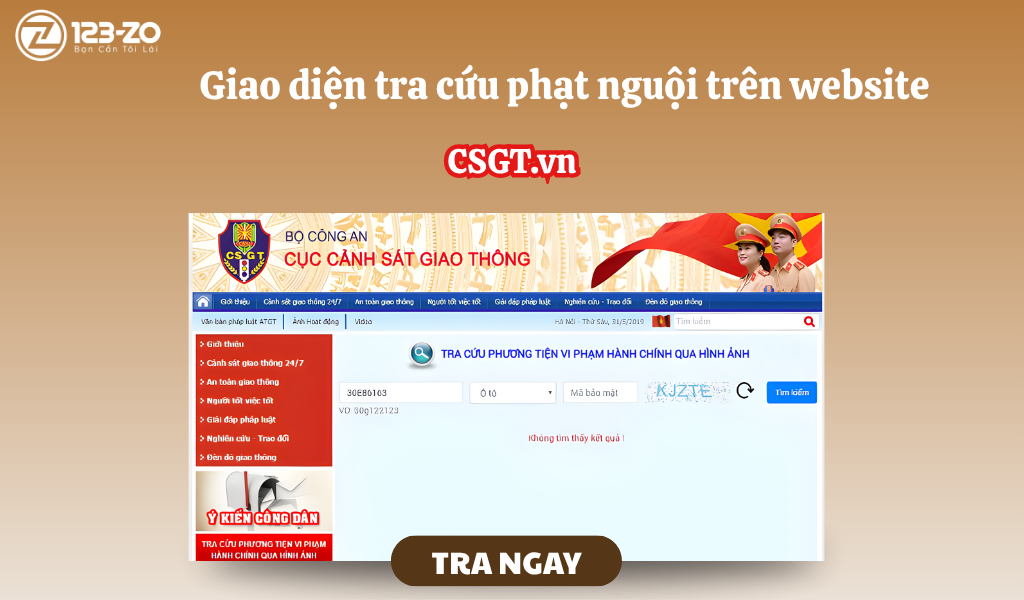 tra cứu phạt nguội trên website csgt