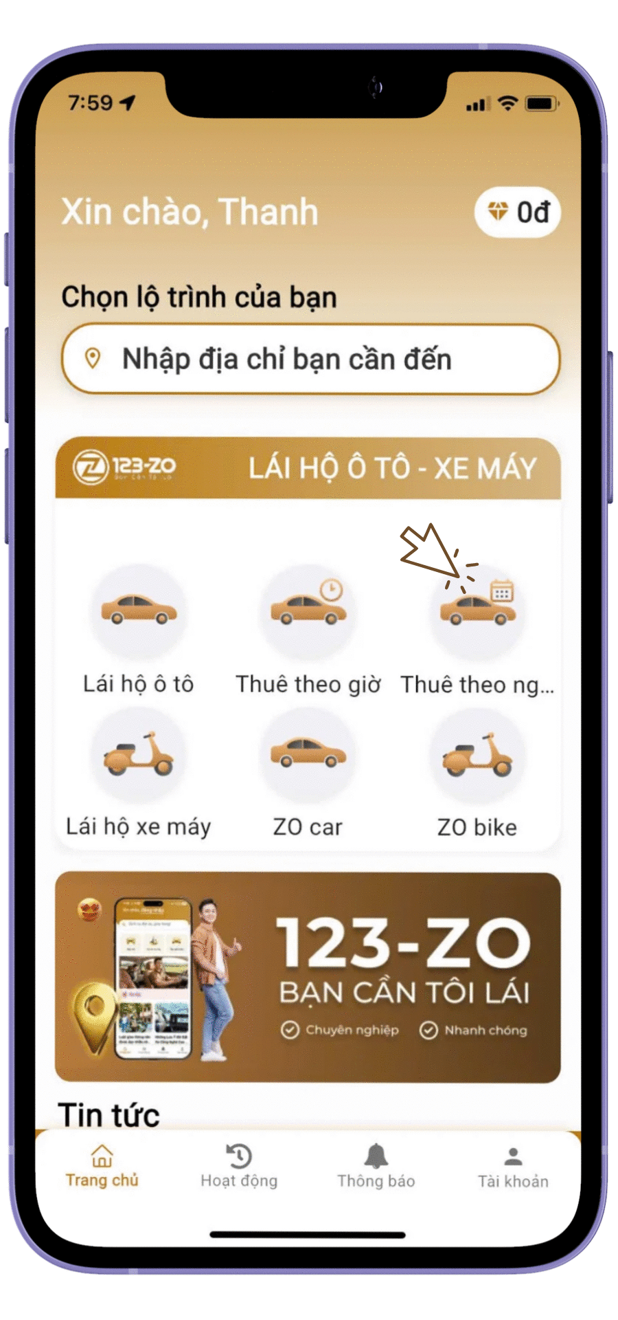 lái hộ theo ngày