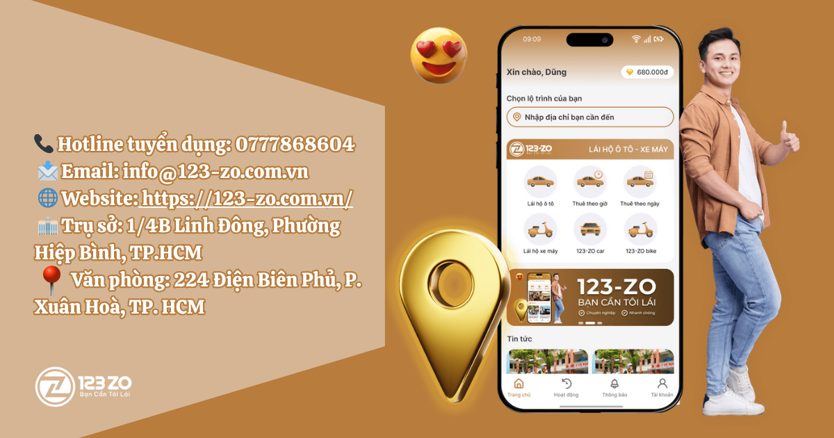 Cách Đăng Ký Làm Tài Xế Tại 123 ZO – Phú Nhuận