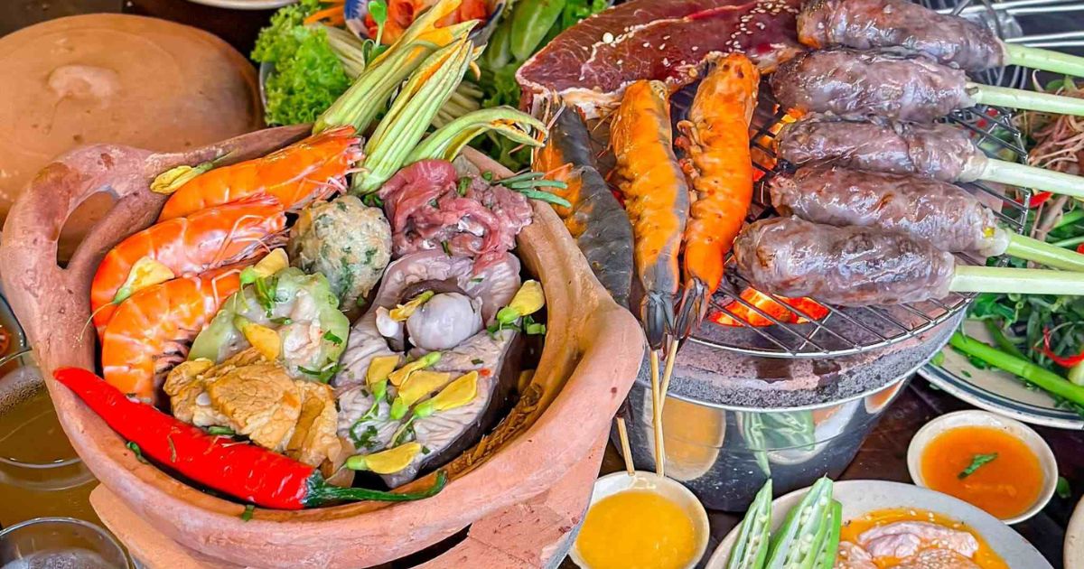 Đồ nướng và món lẩu ngon Sài Gòn ở tiệm Má Hai (Ảnh: Sưu tầm)