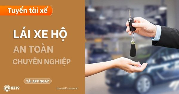 Việc làm tài xế lái hộ 123 ZO – Nhận cuốc qua app