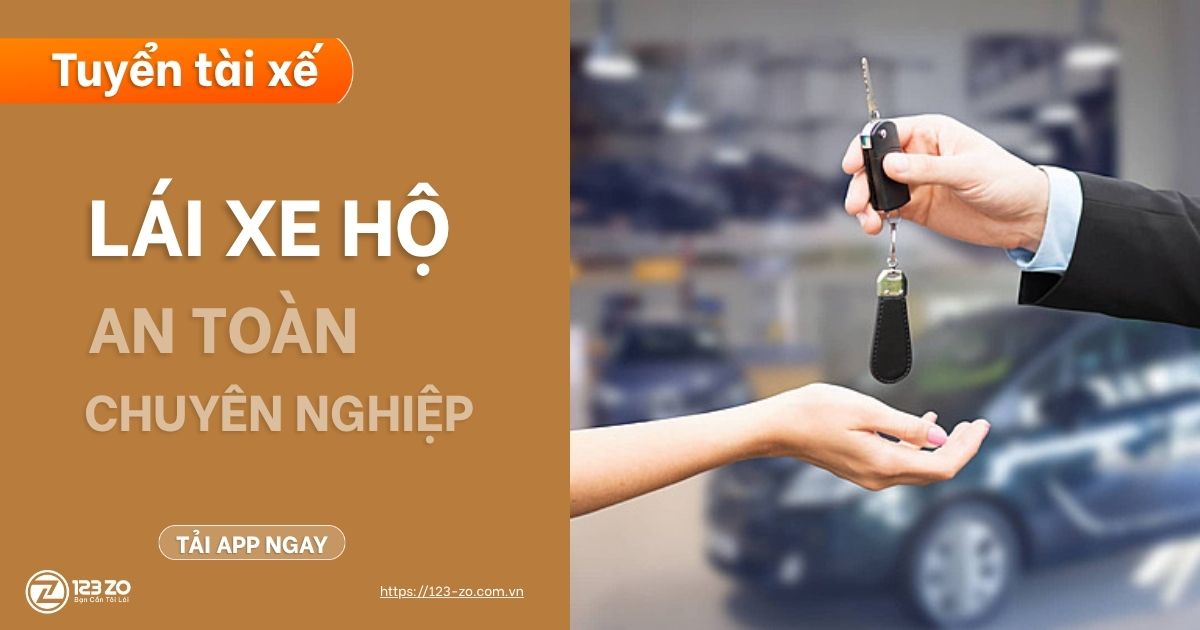 Việc làm tài xế lái hộ 123 ZO – Nhận cuốc qua app