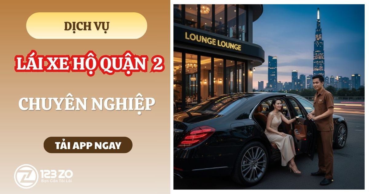 Tài xế 123ZO chuyên nghiệp mở cửa xe sang trọng cho khách hàng nữ tại Quận 2, TPHCM.