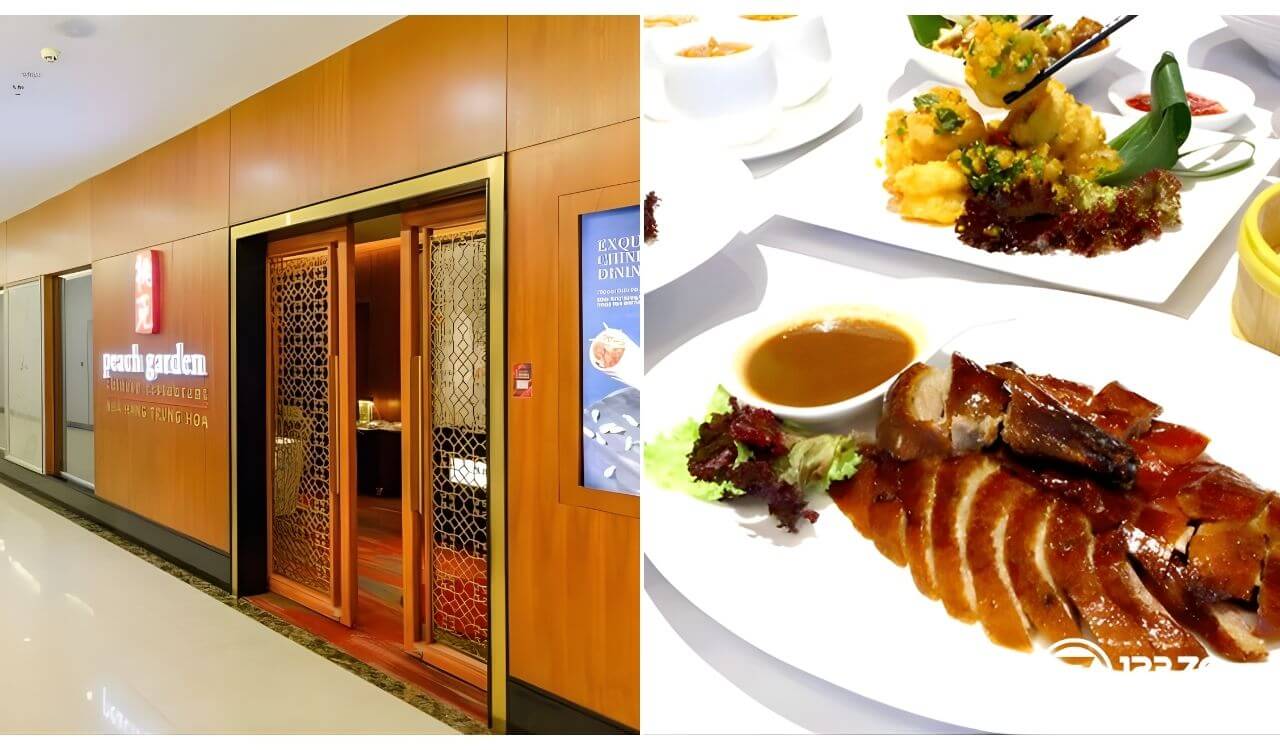 Top 7 nhà hàng ngon trong Landmark 81 đáng thử nhất 6 Lối vào sang trọng và món vịt quay Bắc Kinh tại nhà hàng Peach Garden Landmark 81