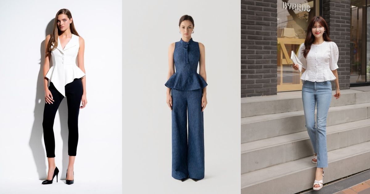 Áo peplum + quần skinny – Che bụng đỉnh cao (Ảnh_ Sưu tầm Internet)
