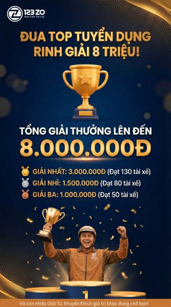 Thi dua tuyen dung tai xe 123 ZO 8 trieu dong