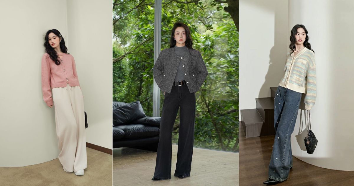 Cardigan cài 1 nút + quần ống suông – Chuẩn phong cách Hàn (Ảnh_ Sưu tầm Internet)