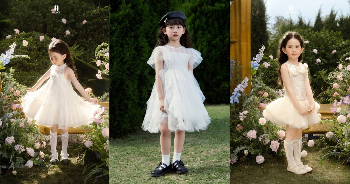 Gợi ý phối đồ Tết cho bé gái 2025 – Xinh xắn, dễ thương, lên hình cực đẹp 4 Đầm công chúa voan xòe (Ảnh: Sưu tầm Internet)
