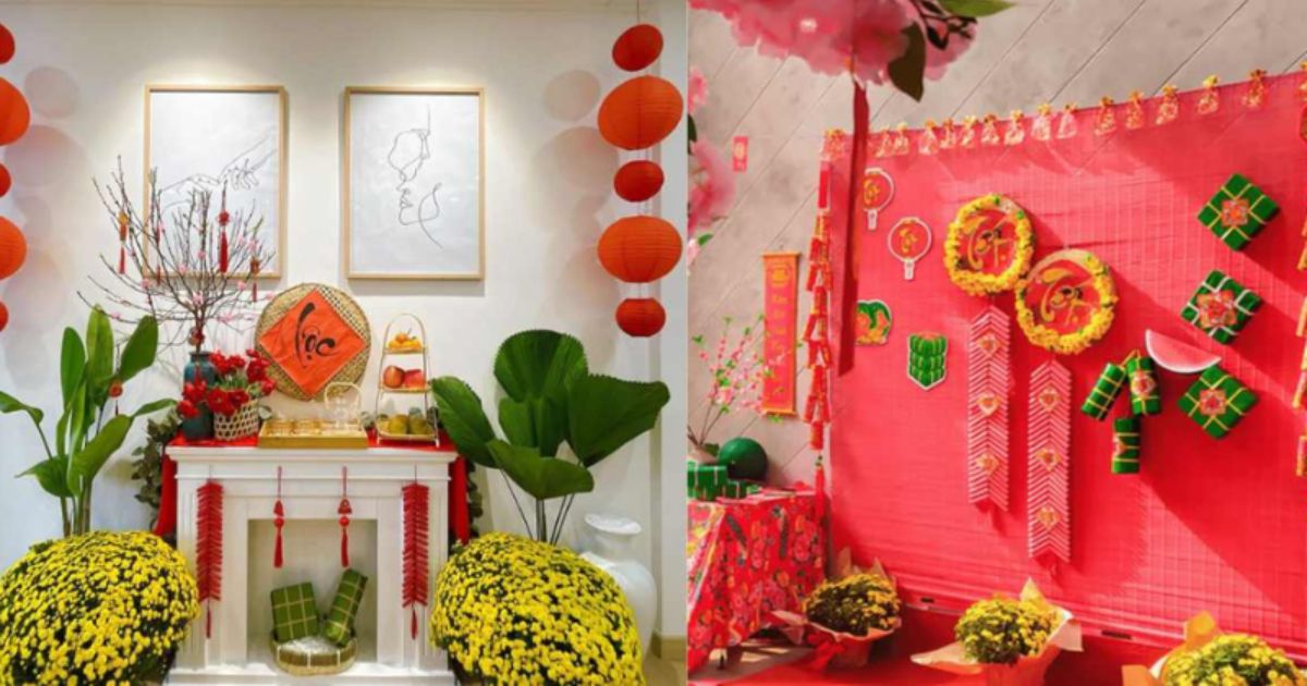 Góc check-in Tết ngay trong nhà (Ảnh Sưu tầm Internet)