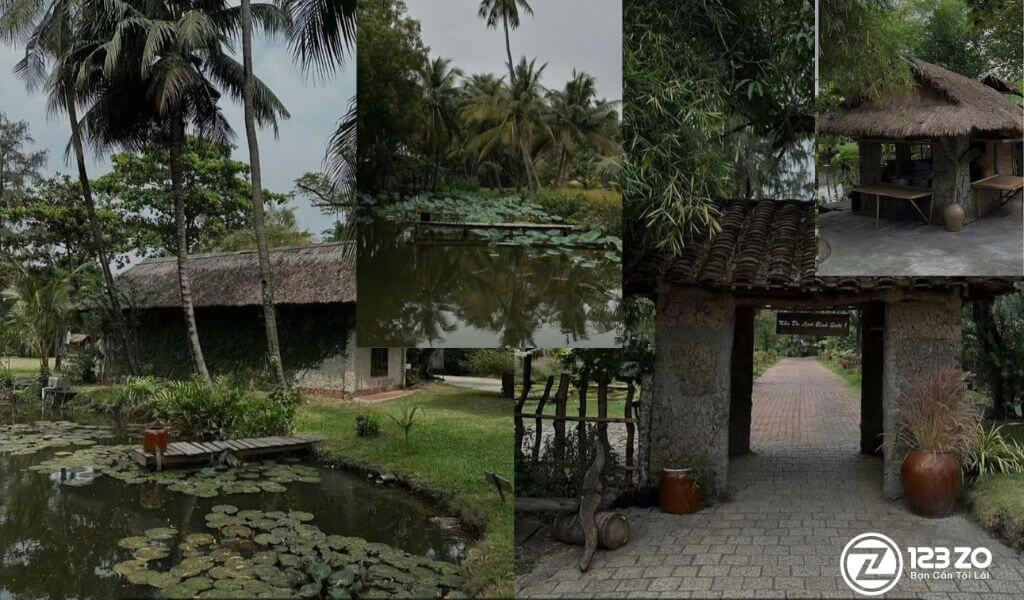 Khu Du lịch Bình Quới 1 với khung cảnh làng quê yên bình, là Địa Điểm Chụp Ảnh Áo Dài Tết 2026 Tại TP.HCM mang phong cách đồng quê.