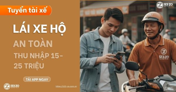 TUYỂN DỤNG TÀI XẾ LÁI HỘ – THU NHẬP 15–25 TRIỆU