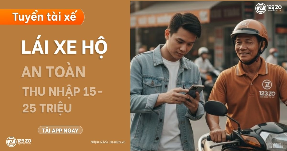 TUYỂN DỤNG TÀI XẾ LÁI HỘ – THU NHẬP 15–25 TRIỆU