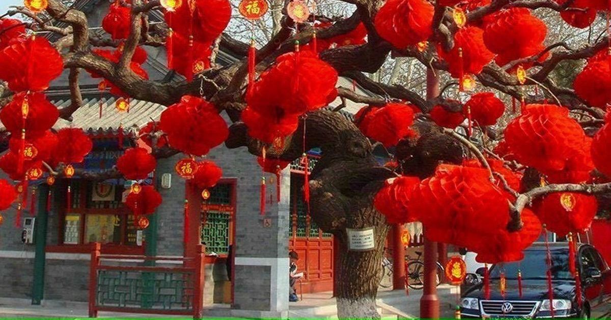 Trang trí bằng đèn lồng – linh hồn của không khí Tết (Ảnh Sưu tầm Internet)