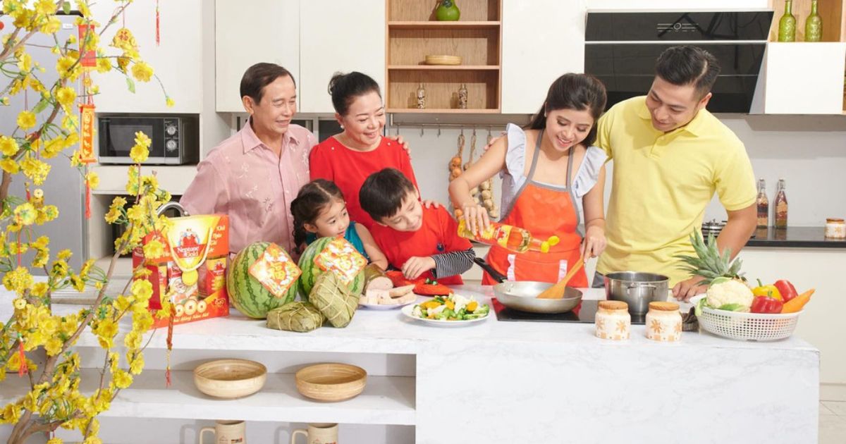 Trang trí bếp – giữ lửa cho gia đình ngày Tết (Ảnh Sưu tầm Internet)