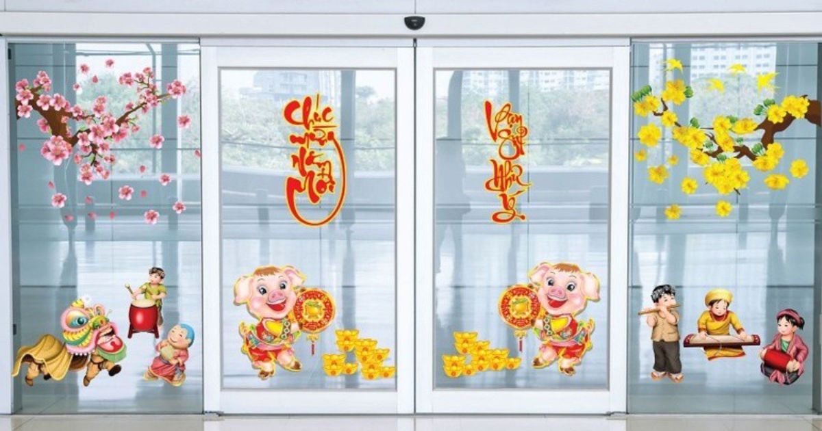 Trang trí cửa chính – nơi đón lộc vào nhà (Ảnh Sưu tầm Internet)